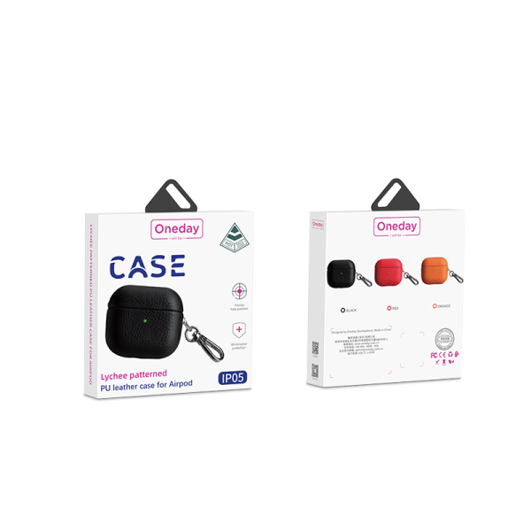IP05 Lychee patterned PU leather case for Air  pod - 图片 5