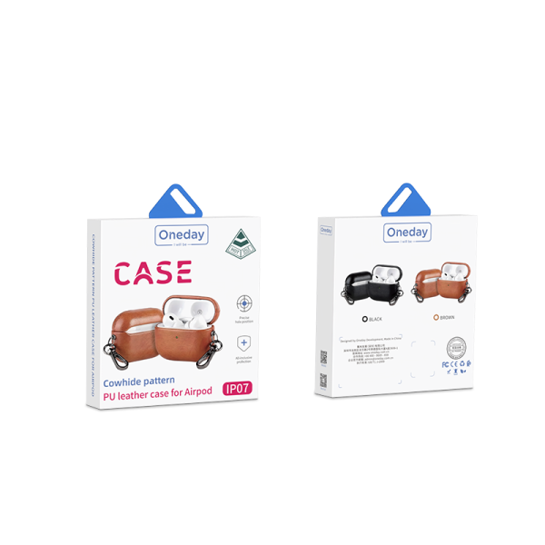 IP07 Cowhide pattern PU leather case for Airpod - 图片 5
