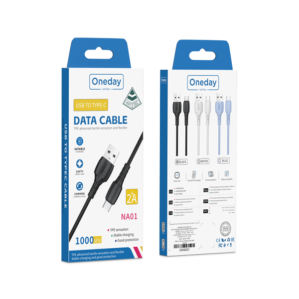 NA01 USB to T-ypec 100cm TPE charging data cable - 图片 5