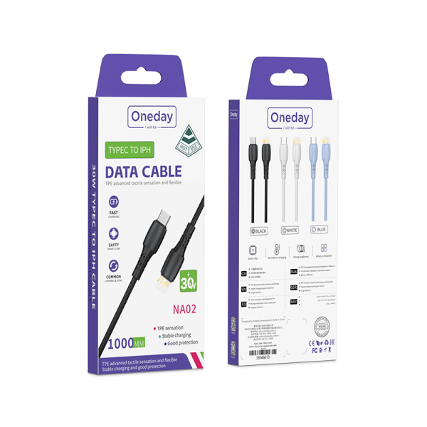 NA02 30W T-ypec to IPH 200cm TPE charging data cable - 图片 5