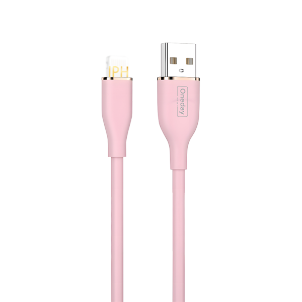 NA05 USB to IPH 100cm silicone charging data cable - 图片 2