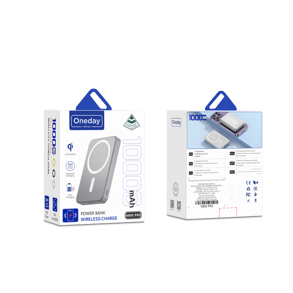 NB05 PRO Ethan QI-15W & PD-20W 10000mah magnetic alluminum Fast charging wireless power bank - 图片 5