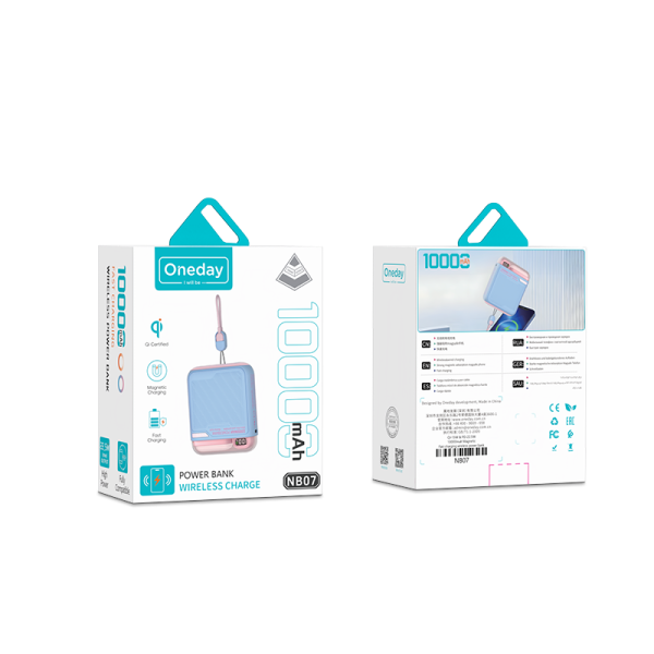 NB07 QI-15W & PD-22.5W 10000mah Magnetic Fast charging wireless power bank - 图片 5