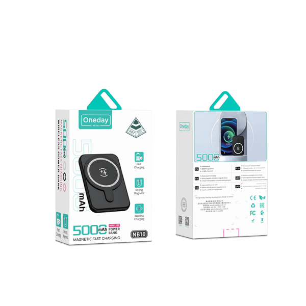 NB10 5000mah Magnetic Fast charging  wireless power bank - 图片 5