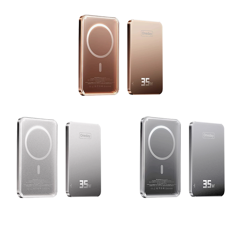 NB13 Wana QI-15W & PD-20W 5000mah magnetic alluminum  Fast charging wireless power bank