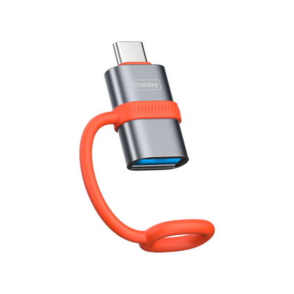 NDA13 USB to Type-C adapter  with Silicone Tie - 图片 2