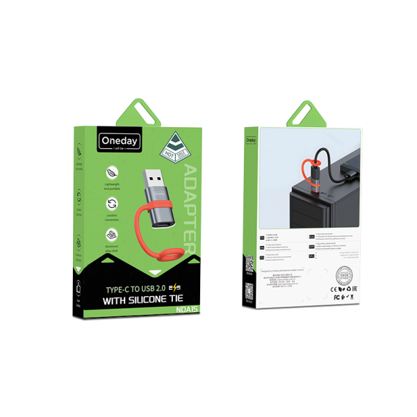NDA15 Type-C to USB 2.0 adapter  with Silicone Tie - 图片 5