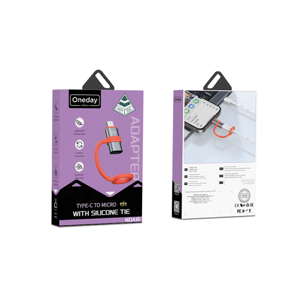 NDA16 Type-C to Micro adapter  with Silicone Tie - 图片 5