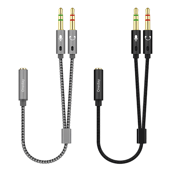 NDA23 AUX 3.5 male mic & music to AUX 3.5 femail  adapter cable