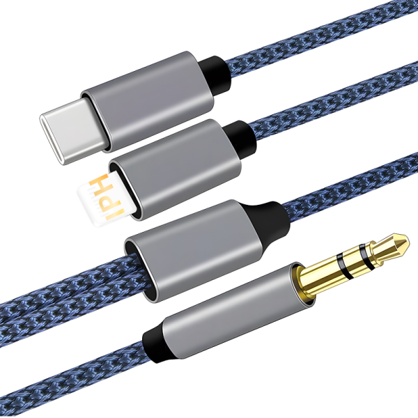 NDA25 AUX to T-ypec & IPH 2 in 1 adapter cable - 图片 3