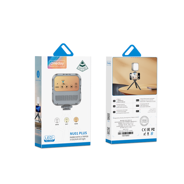 NU01 PLUS selfietripod  3 colour light LED - 图片 5