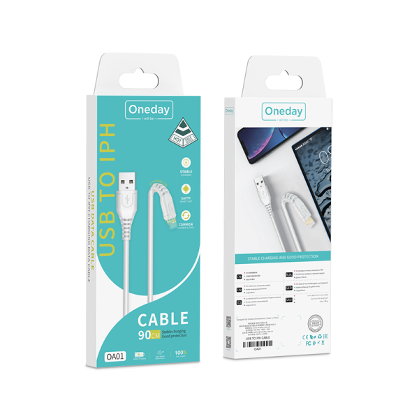 OA01 USB to IPH 90cm charging data cable - 图片 5