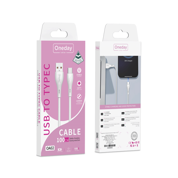 OA02 USB to T-ypec 100cm charging data cable - 图片 5