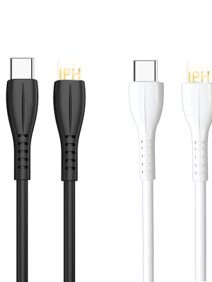 OA08 30W T-ypec to IPH 200cm  pvc fast charging data cable