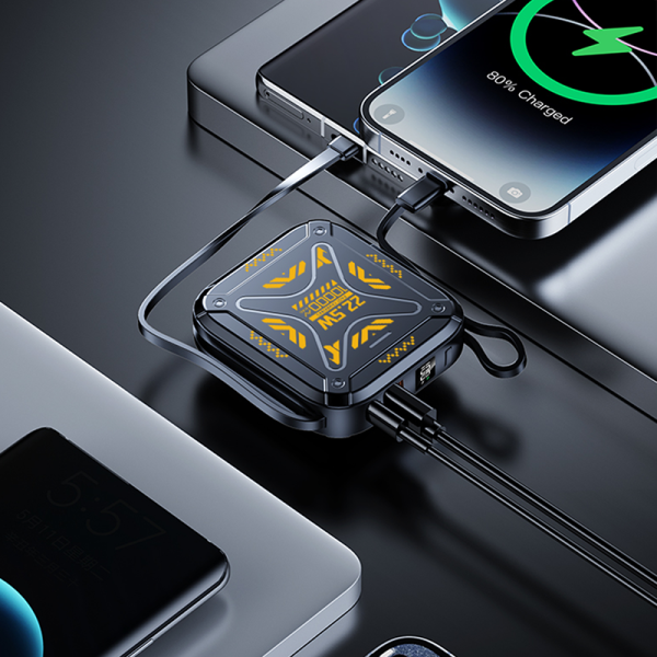 OB04 10000MAH T-ypec +IPH cable Fast charging power bank - 图片 4
