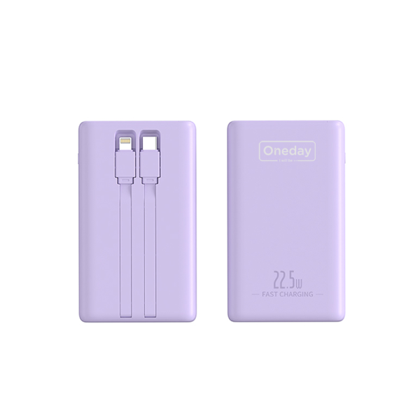 OB09 10000MAH 22.5W  T-ypec + IPH cable  Fast charging power bank - 图片 3
