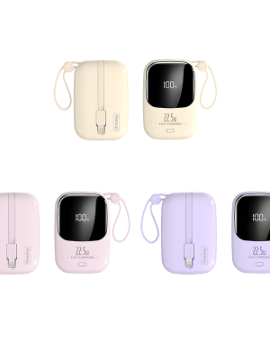 OB15 10000mah 22.5W fast charging  T-ypec + IPH cable  Mini power bank