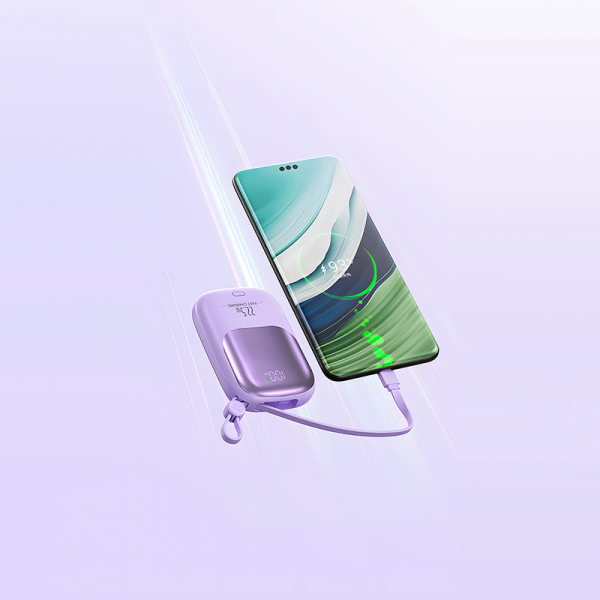 OB15 10000mah 22.5W fast charging  T-ypec + IPH cable  Mini power bank - 图片 4