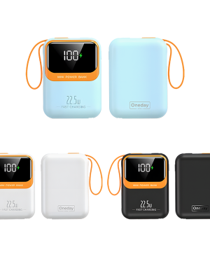 OB16 Yoty 10000mah 22.5W fast charging T-ypec + IPH cable  Mini power bank