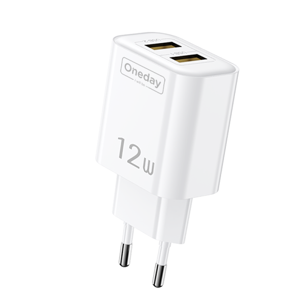 OC01 12W USB + USB dual port Charger EU PLUG