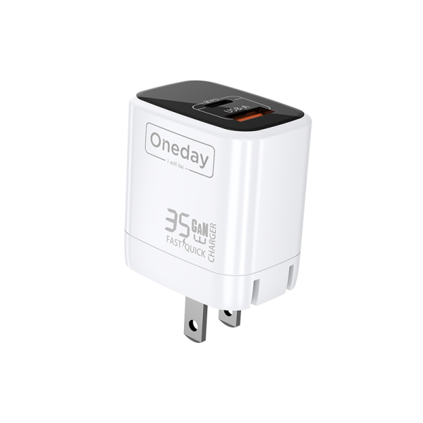 EC02 35W USB + T-ypec dual port GaN Charger US PLUG - 图片 2