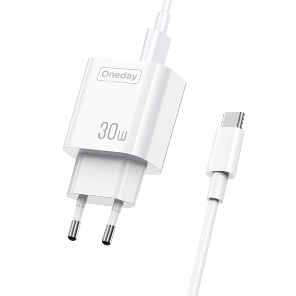 OC05 With USB to T-ypec cable  30W USB + T-ypec dual port Charger - 图片 3