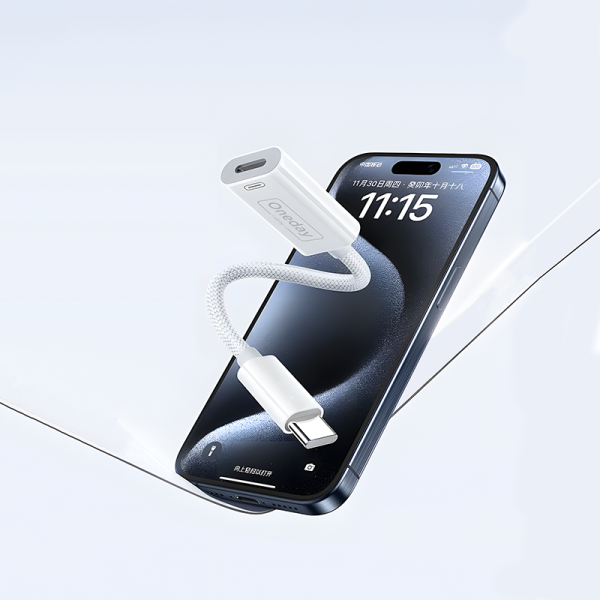 ODA15 TYPEC to IPH data charging & music & calling adapter cable - 图片 4