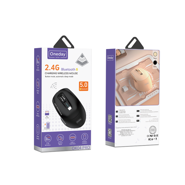 OK04 PRO Smart 2.4G + Blue tooth Charing wireless mouse - 图片 5