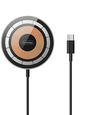 OQ04 The metal machine eye wireless charger