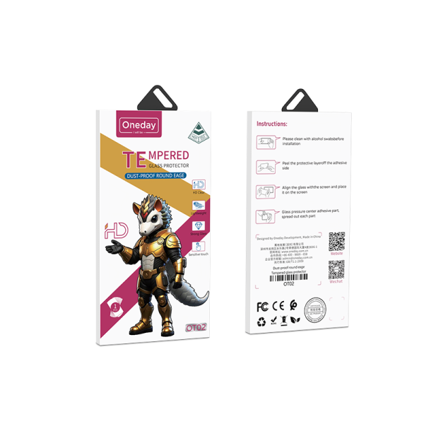 OT02 Dust-proof round edge Tempered glass protector - 图片 5