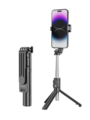 OU01 Stainless steel selfietripod & blue tooth monopod 18.5~73cm