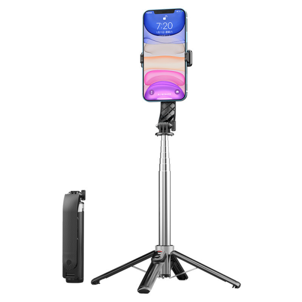 OU03 Stainless steel selfietripod & blue tooth monopod 17.5 -105cm