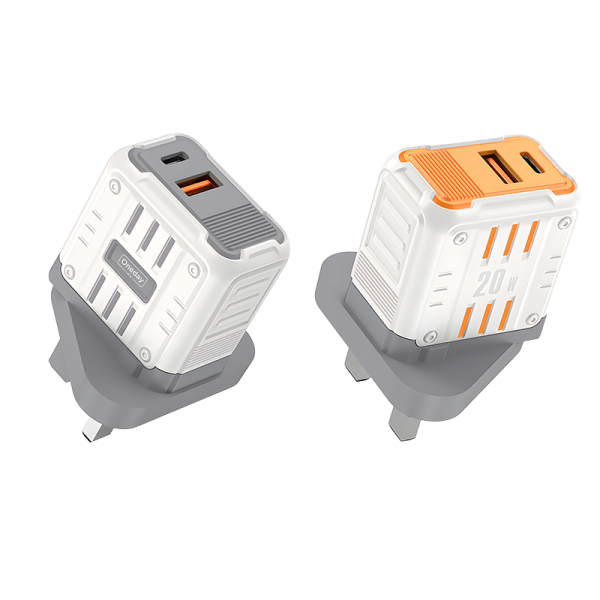 YC01 Mason 20W USB + T-ypec dual port Charger UK PLUG - 图片 3