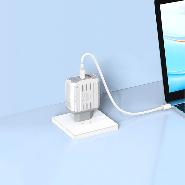YC01 With USB to T-ypec cable Mason 20W USB + T-ypec dual port Charger US PLUG - 图片 4