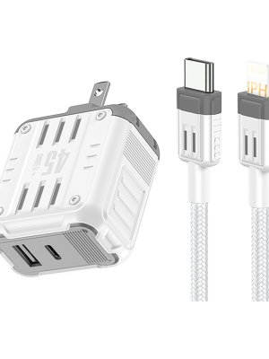 YC02 With T-ypec to IPH cable Mason 45W USB + T-ypec dual port Charger US PLUG
