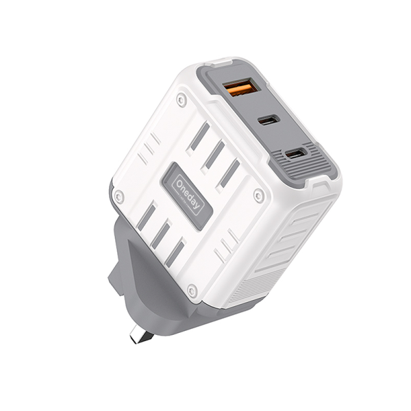 YC03 Mason 65W USB + T-ypec + T-ypec Three port Charger UK PLUG - 图片 3