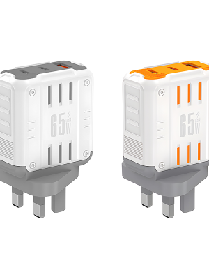 YC03 Mason 65W USB + T-ypec + T-ypec Three port Charger UK PLUG