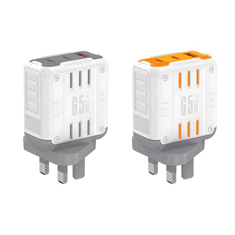 YC03 Mason 65W USB + T-ypec + T-ypec Three port Charger UK PLUG