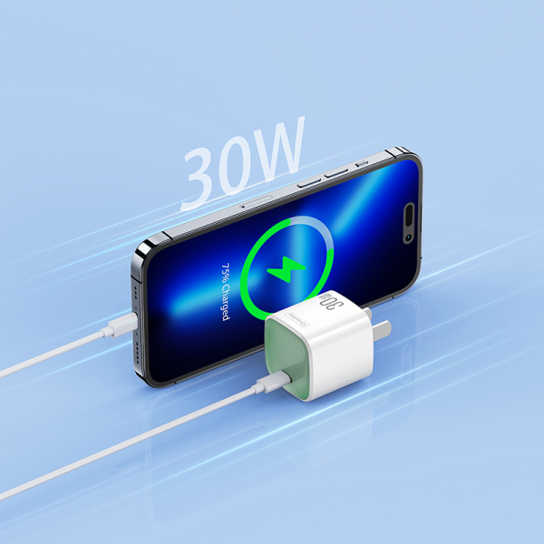 YC07 Macaroon  30W mini typec GaN charger UK PLUG - 图片 4