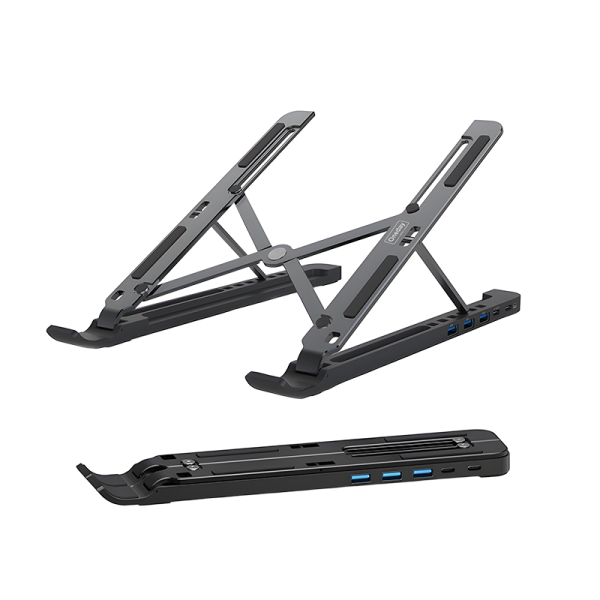 YH07 Deformable aluminum HUB Tablet / laptop desk holder - 图片 2