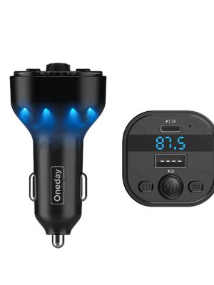YR01 Car blue tooth receiver 5V 3.1A USB + T-ypec dual port fast car charger