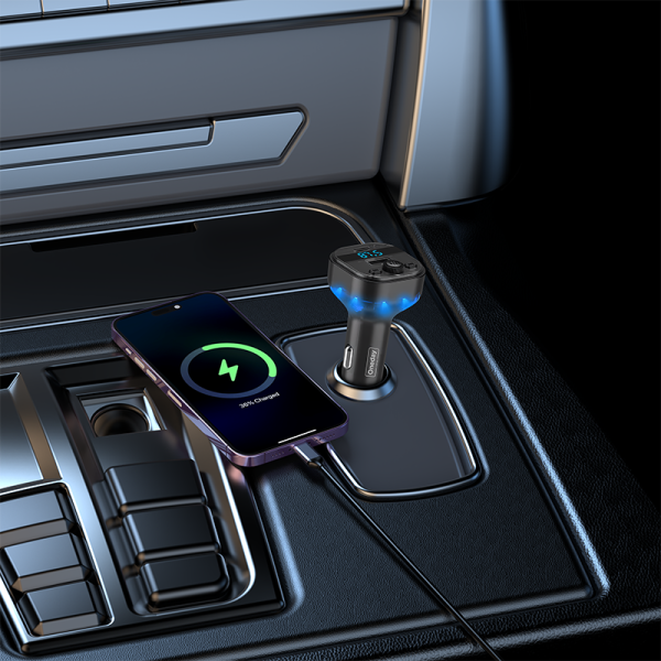 YR01 Car blue tooth receiver 5V 3.1A USB + T-ypec dual port fast car charger - 图片 4