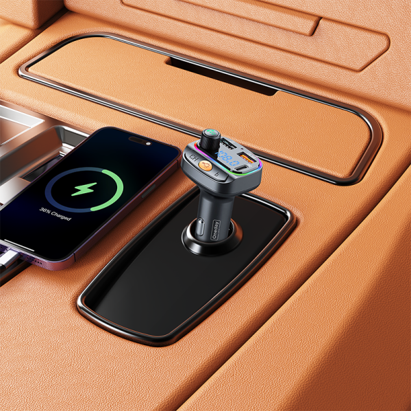 YR02 Car blue tooth receiver 48W USB + USB + T-ypec dual port fast car charger - 图片 4