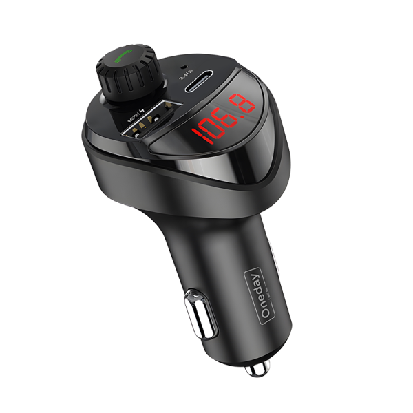 YR04 USB + T-ypec dual port car charger Car bluetooth receiver