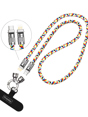 AA08 30W T-ypec to IPH 120cm necklace fast charging data cable