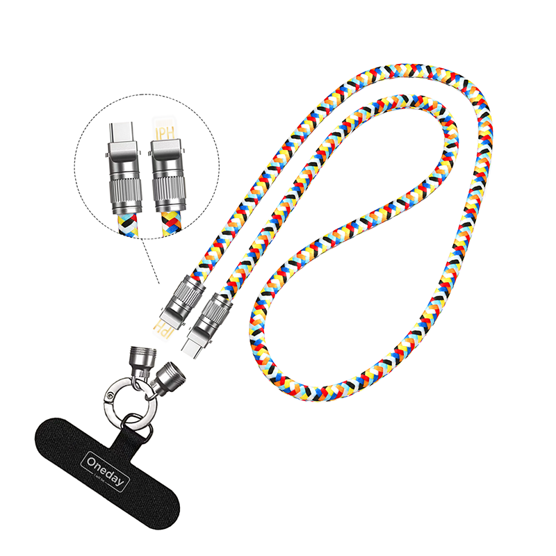 AA08 30W T-ypec to IPH 120cm necklace fast charging data cable