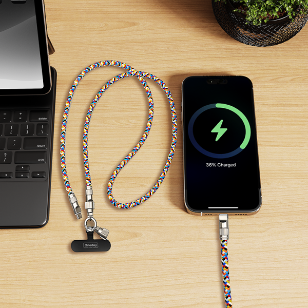 AA08 30W T-ypec to IPH 120cm necklace fast charging data cable - 图片 4