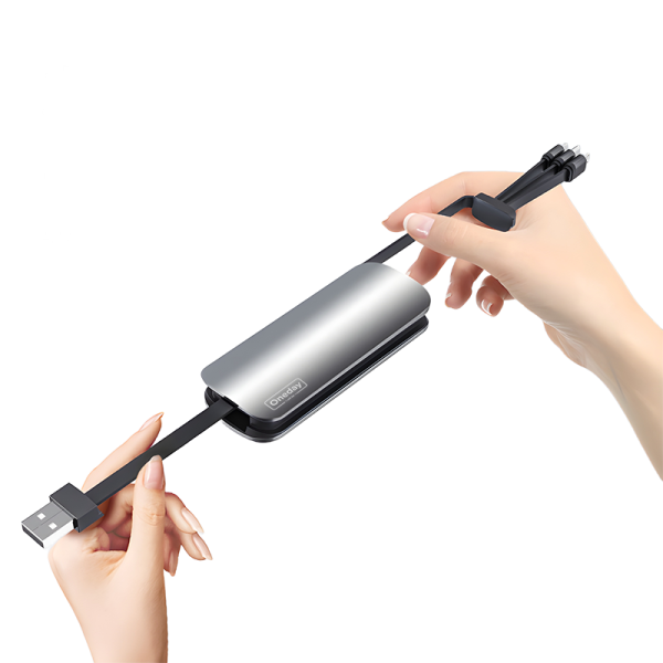 AA10 Metal storage box 3 in 1charging 100cm data cable - 图片 3