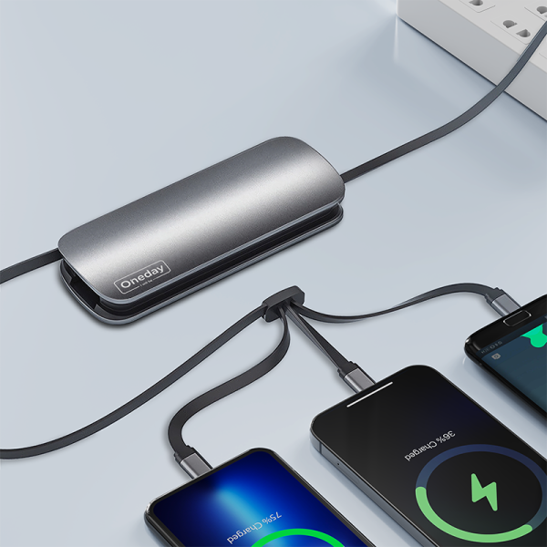 AA10 Metal storage box 3 in 1charging 100cm data cable - 图片 4