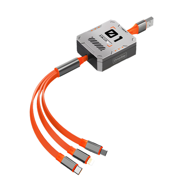 AA11 100W Mecha storage box 3 in 1 charging data cable - 图片 2